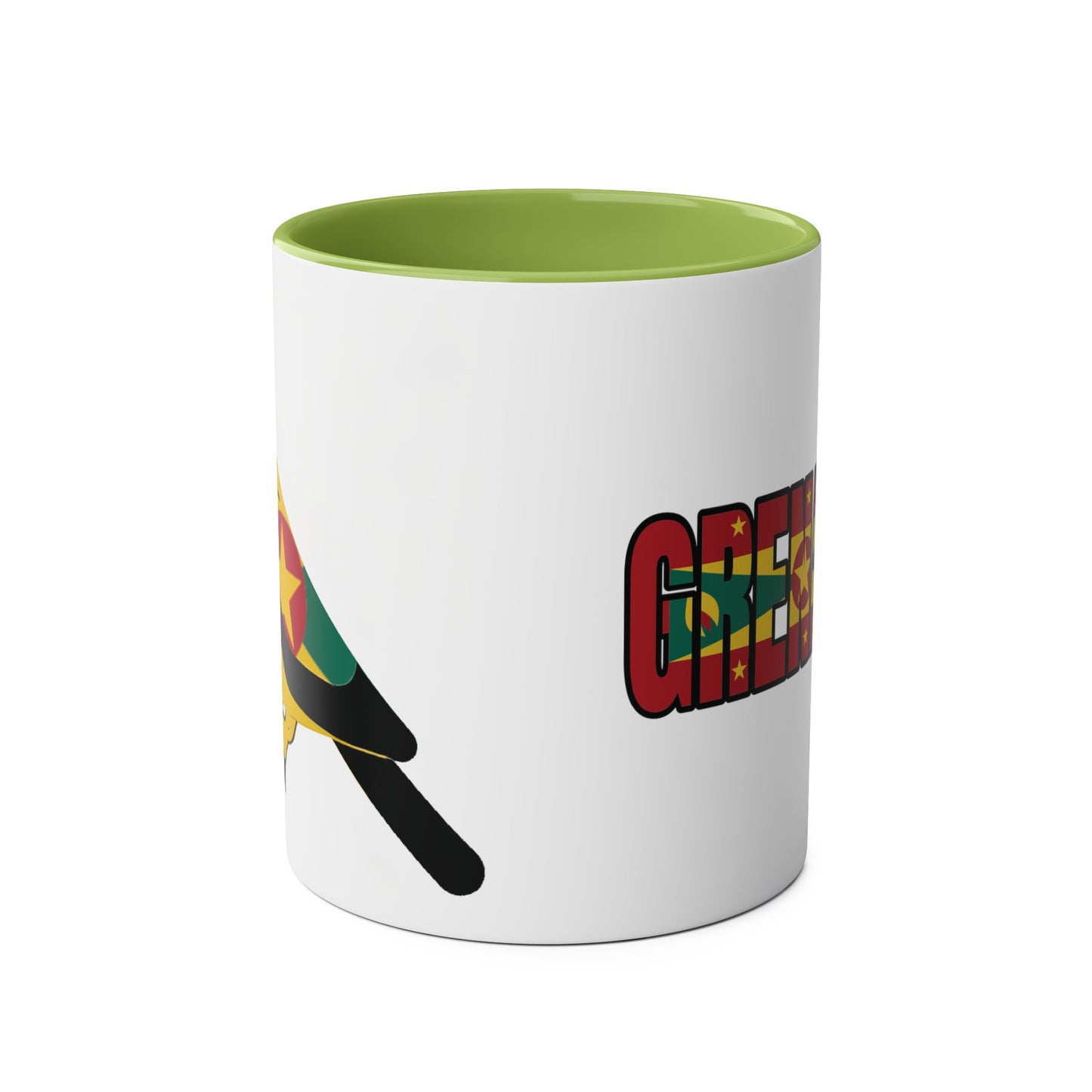 2-Grenada Dove Two-Tone Mug: Embrace Island Pride with Flag Design, 11oz (330ml)