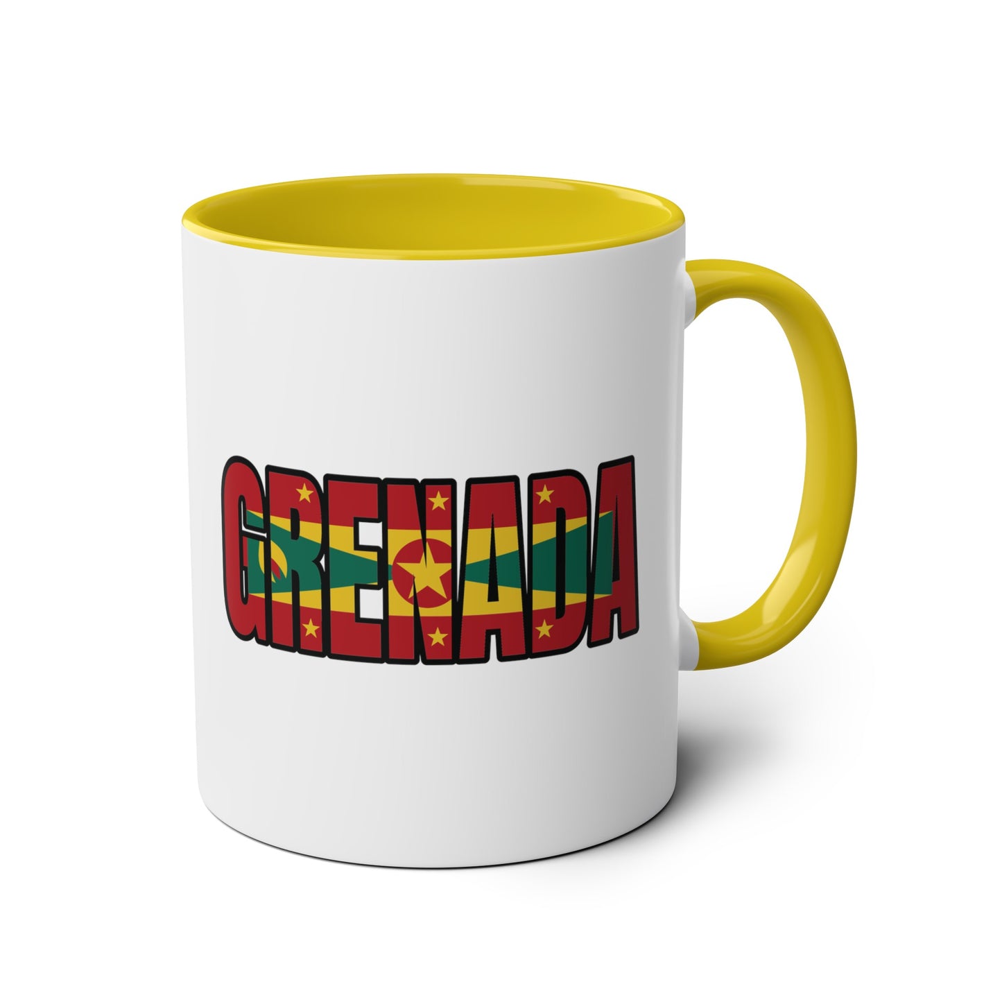 2-Grenada Dove Two-Tone Mug: Embrace Island Pride with Flag Design, 11oz (330ml)