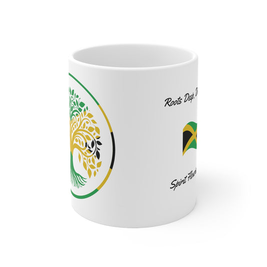 Jamaica Tree of Life Ceramic Cups: Sip in Styles, 11oz (330ml), 15oz (440ml)