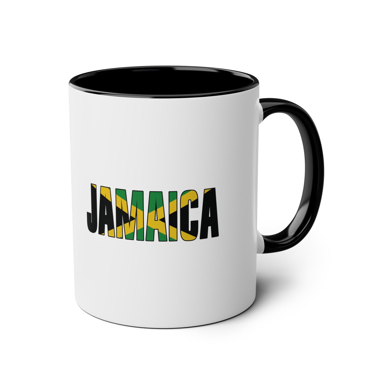 2-Jamaica Flag Red-billed streamer tail  Print Ceramic Mug - White with Variant Accents Colours - 330ml