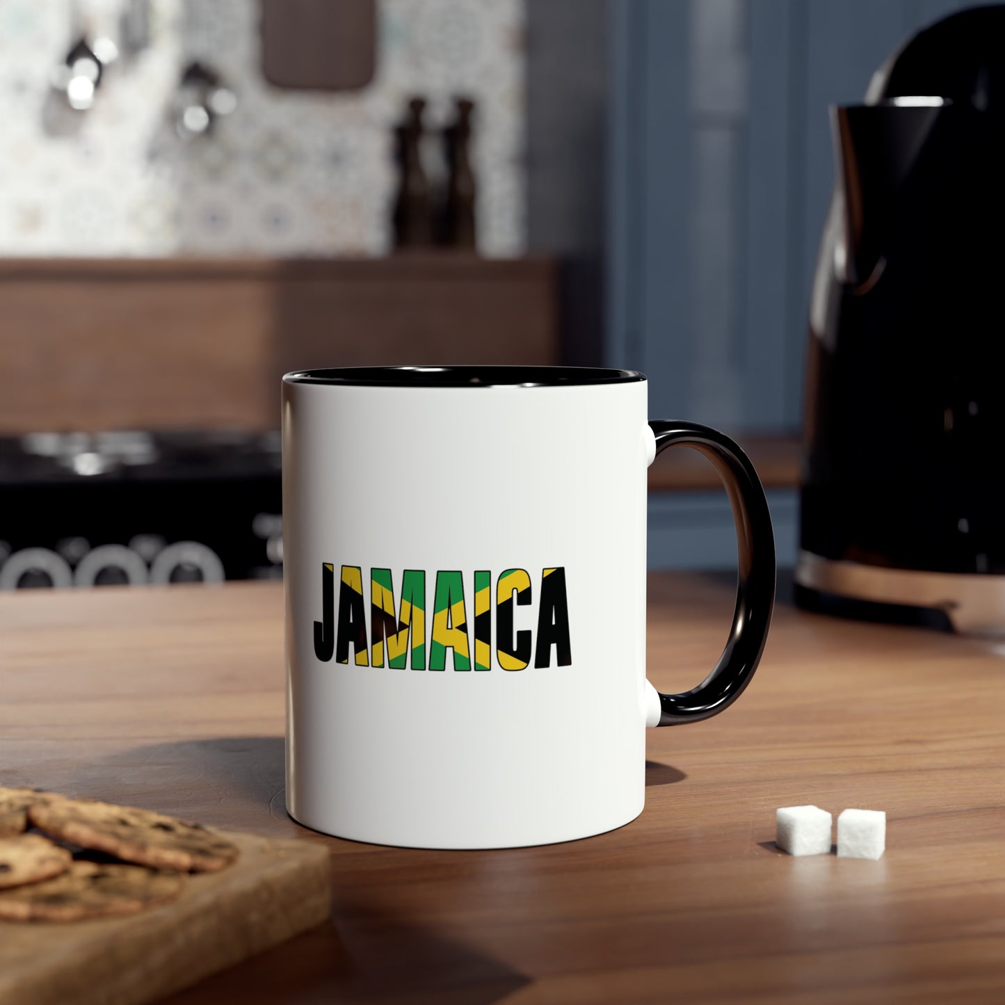 2-Jamaica Flag Red-billed streamer tail  Print Ceramic Mug - White with Variant Accents Colours - 330ml