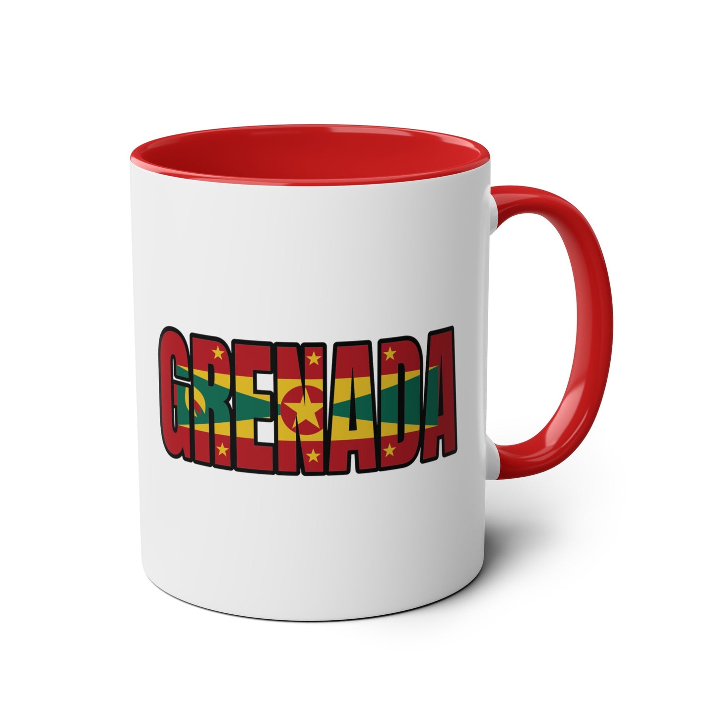 2-Grenada Dove Two-Tone Mug: Embrace Island Pride with Flag Design, 11oz (330ml)