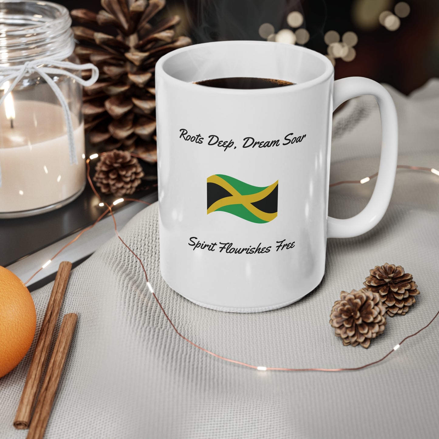 Jamaica Tree of Life Ceramic Cups: Sip in Styles, 11oz (330ml), 15oz (440ml)