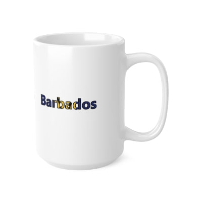 1-Caribbean Love White Ceramic Mugs: Heartfelt Flags of the Islands, 11oz (330ml), 15oz (440ml)