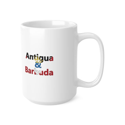 1-Caribbean Love White Ceramic Mugs: Heartfelt Flags of the Islands, 11oz (330ml), 15oz (440ml)