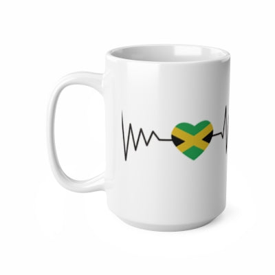 1-Caribbean Love White Ceramic Mugs: Heartfelt Flags of the Islands, 11oz (330ml), 15oz (440ml)