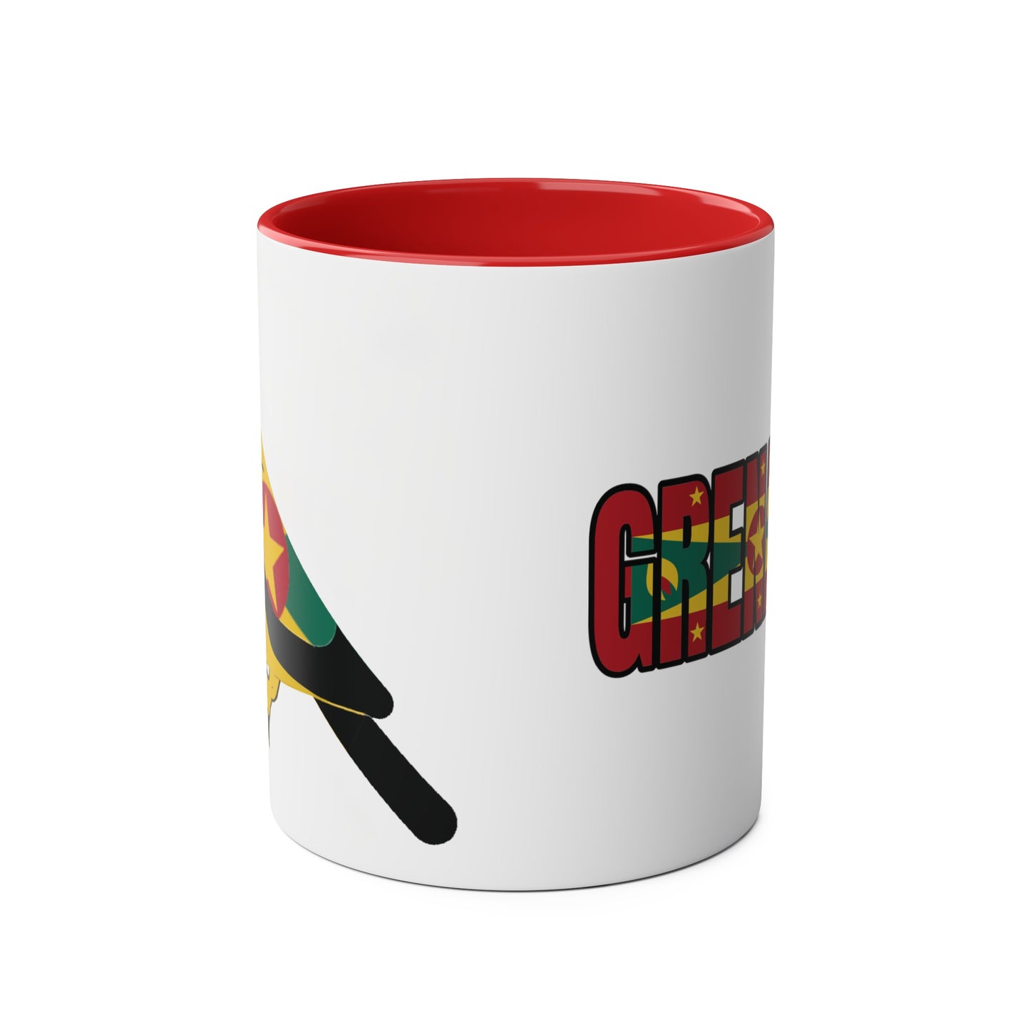 2-Grenada Dove Two-Tone Mug: Embrace Island Pride with Flag Design, 11oz (330ml)