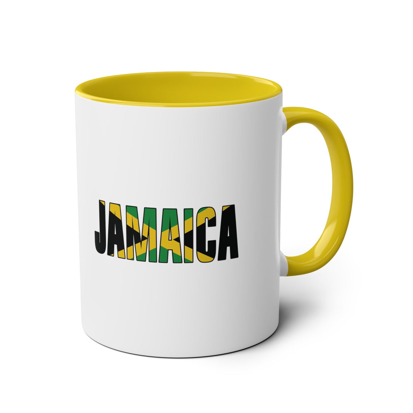 2-Jamaica Flag Red-billed streamer tail  Print Ceramic Mug - White with Variant Accents Colours - 330ml